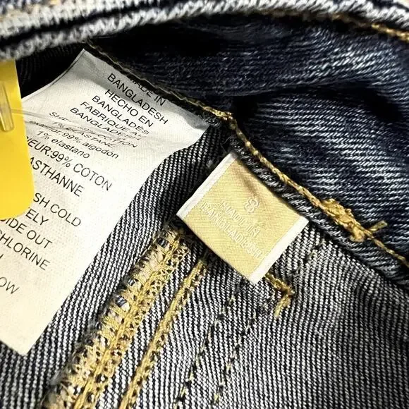 Michael Kors Cropped Flare High Rise Slim Through Hip & Thigh Jeans Size 8 - Picture 6 of 10